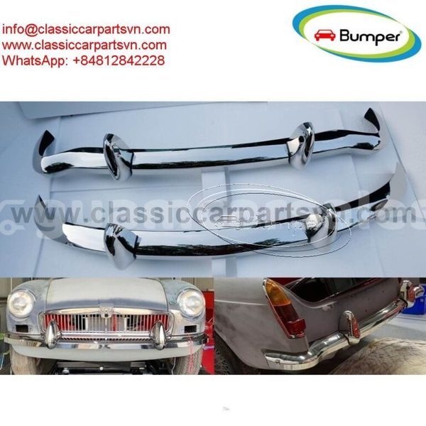 Big with watermark mgb bumpers without rubber on over riders 1
